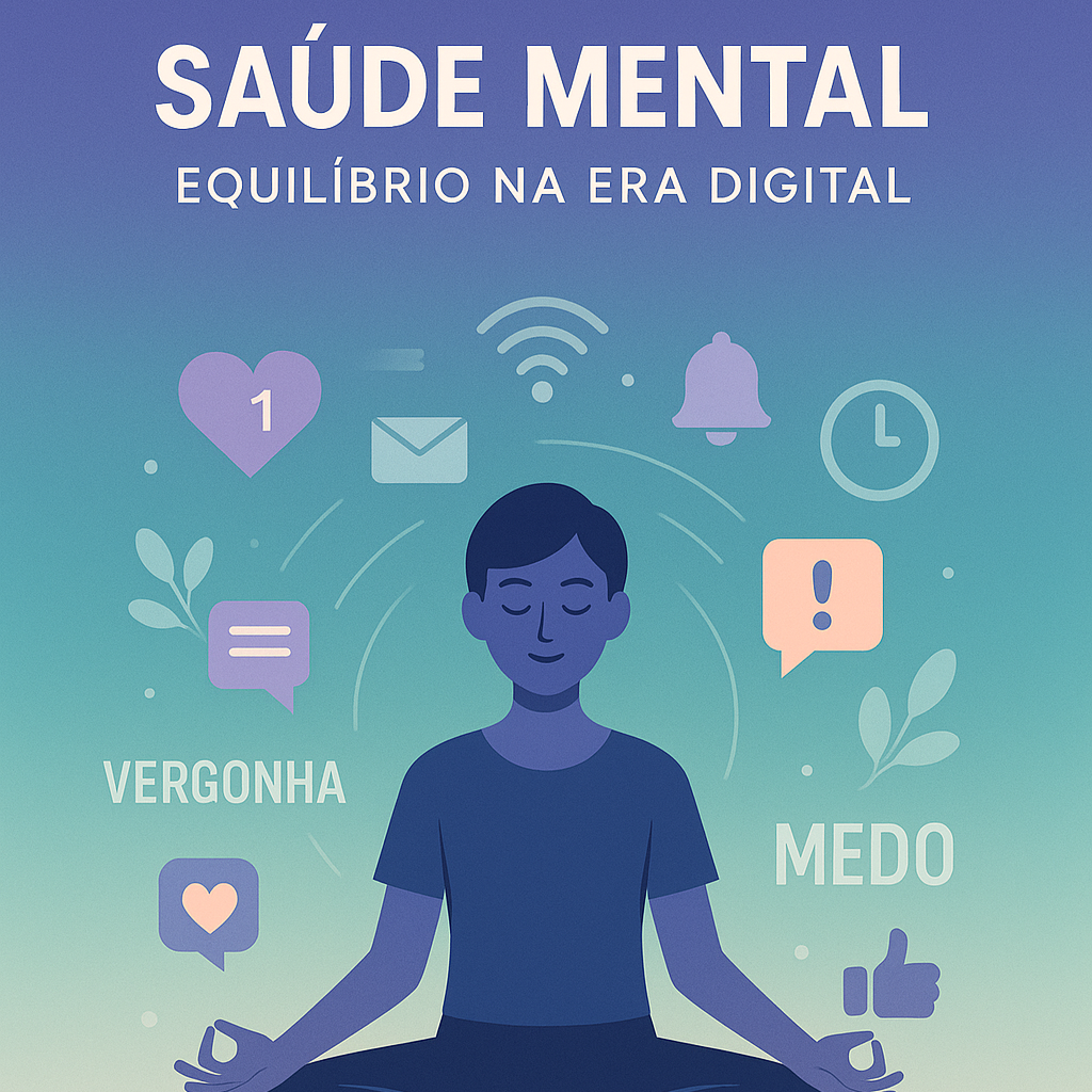 Ilustração representando bem-estar e saúde mental